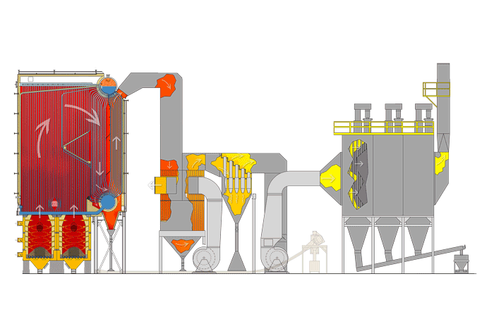 Biomass Boiler Illustration